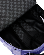 Limited Edition REVERSE MODE - PURPLE VELOUR TO BLACK CHECK BACKPACK