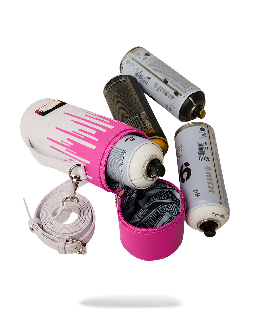 Limited Edition WYNWOOD WALLS COLLAB WATER BOTTLE OR SPRAYCAN HOLDER WHTPNK