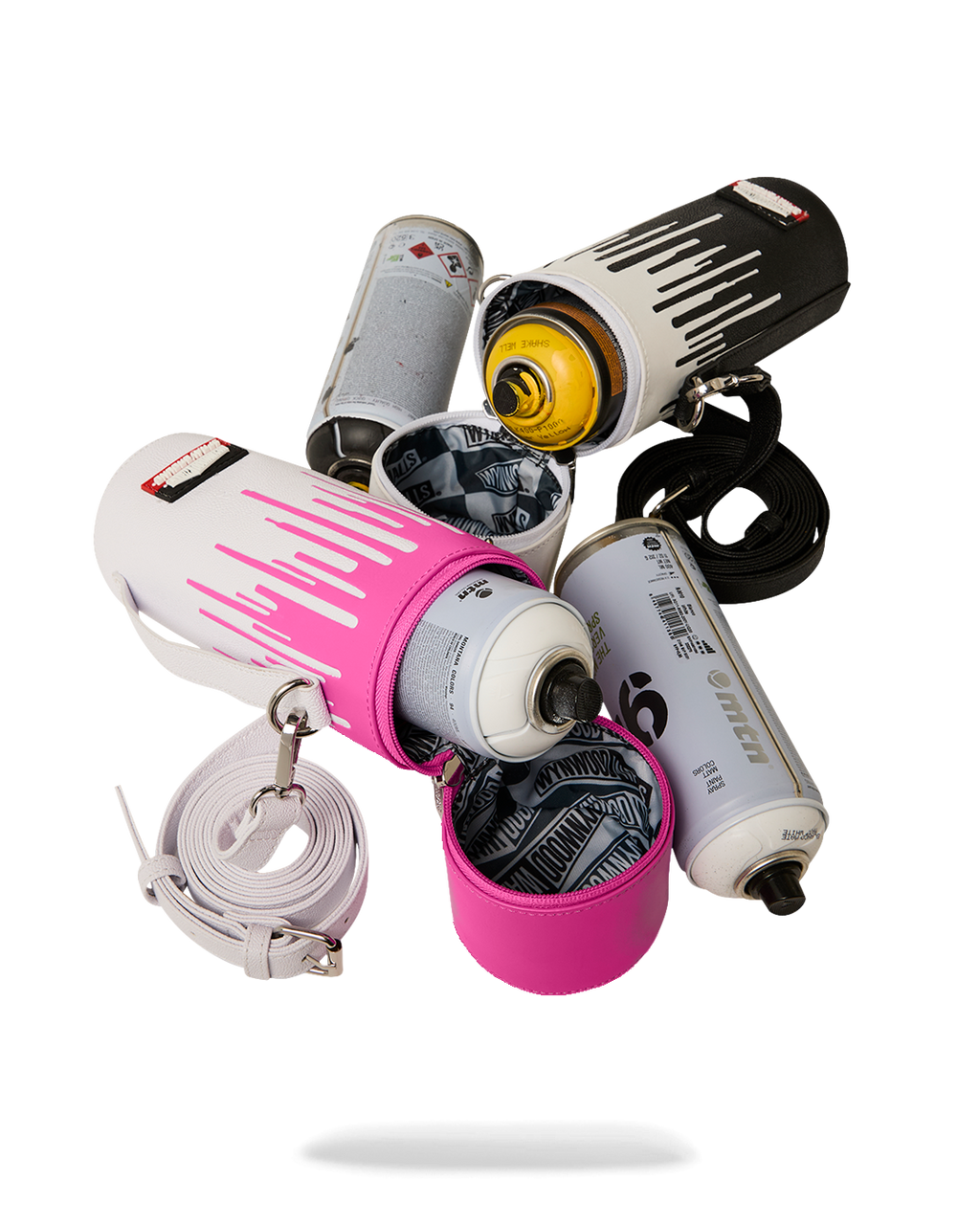 Limited Edition WYNWOOD WALLS COLLAB WATER BOTTLE OR SPRAYCAN HOLDER WHTPNK