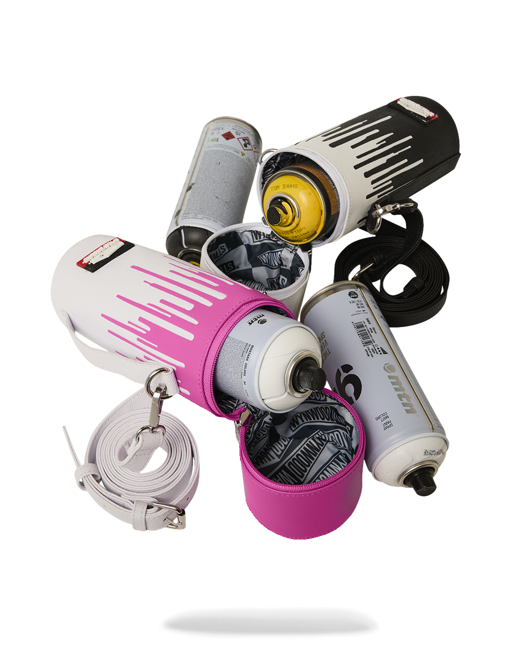 Limited Edition WYNWOOD WALLS COLLAB WATER BOTTLE OR SPRAYCAN HOLDER WHTPNK