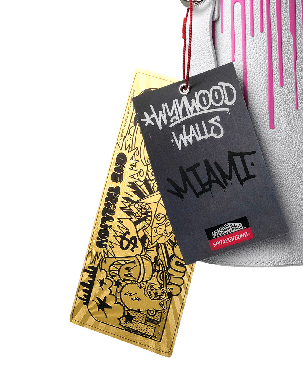 Limited Edition WYNWOOD WALLS COLLAB WATER BOTTLE OR SPRAYCAN HOLDER WHTPNK
