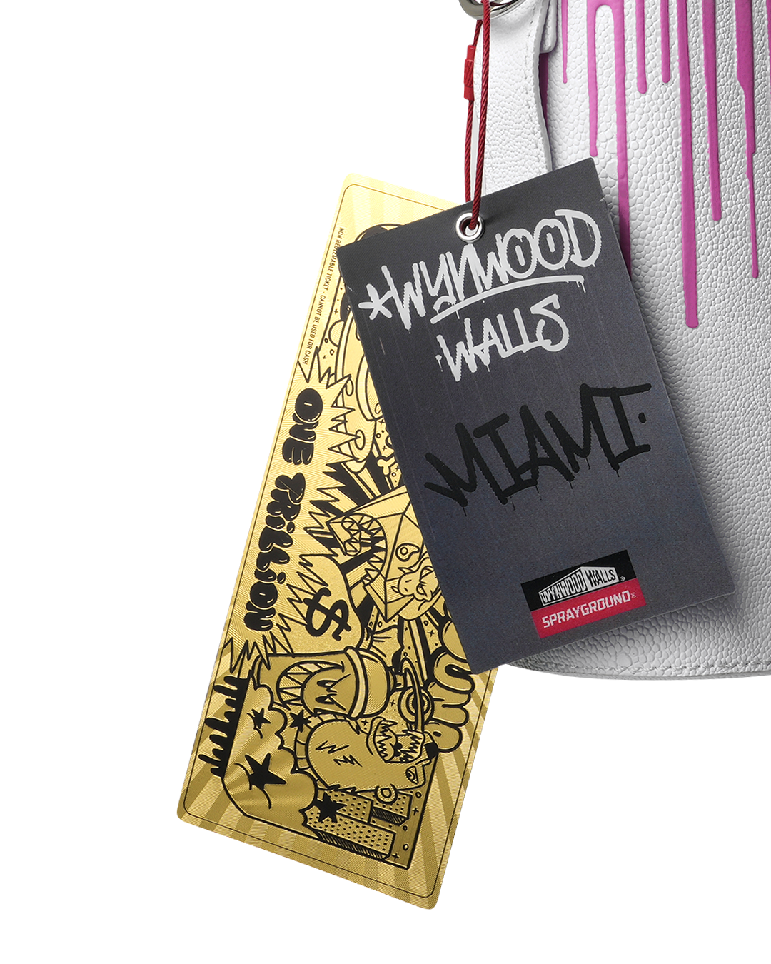 Limited Edition WYNWOOD WALLS COLLAB WATER BOTTLE OR SPRAYCAN HOLDER WHTPNK