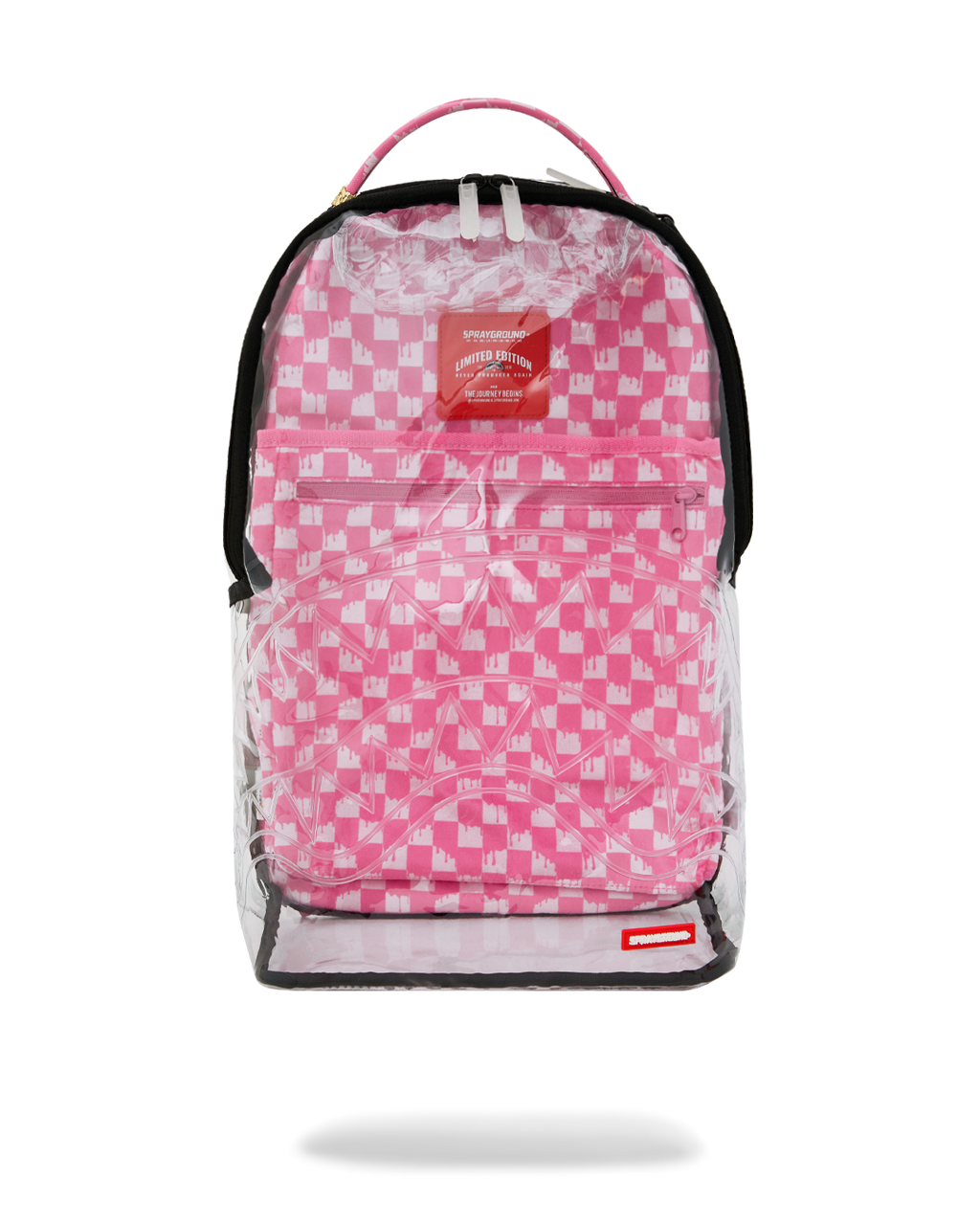 Limited Edition CLEAR DLX BACKPACK - CHECKED OUT PINK DRIP
