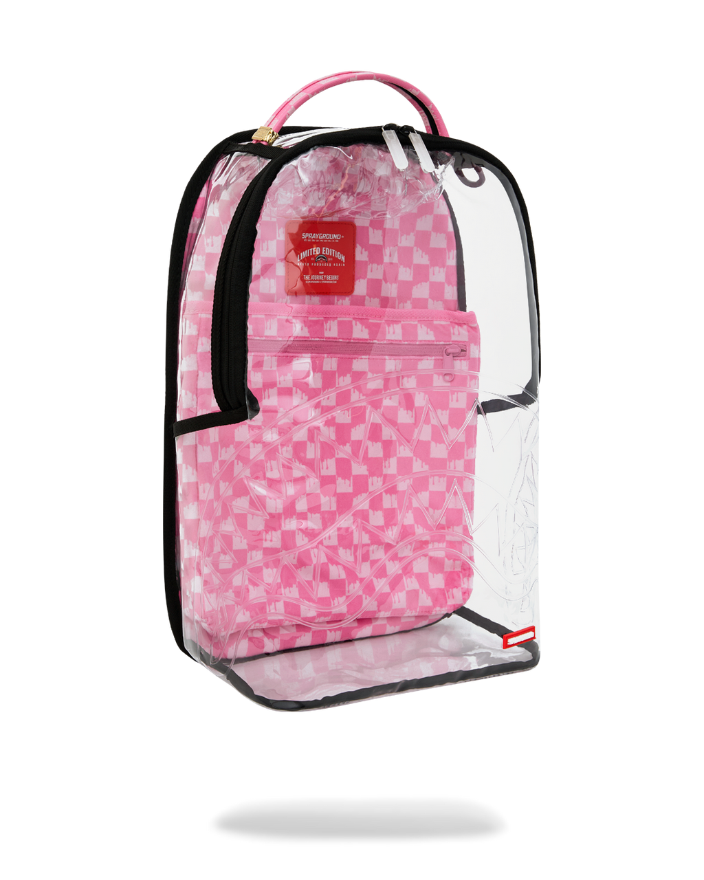 Limited Edition CLEAR DLX BACKPACK - CHECKED OUT PINK DRIP