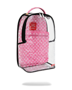 Limited Edition CLEAR DLX BACKPACK - CHECKED OUT PINK DRIP