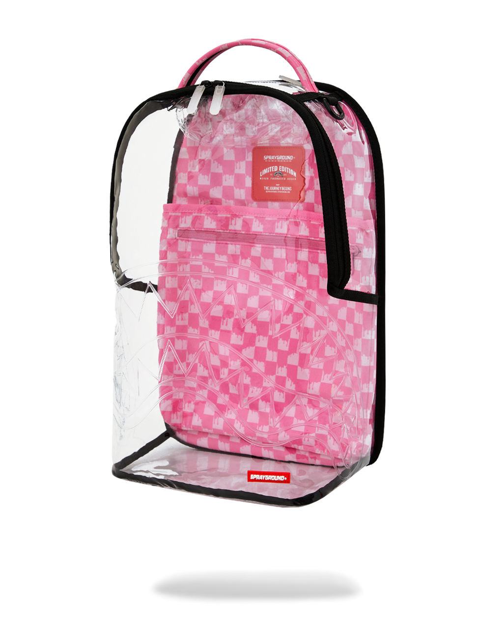 Limited Edition CLEAR DLX BACKPACK - CHECKED OUT PINK DRIP