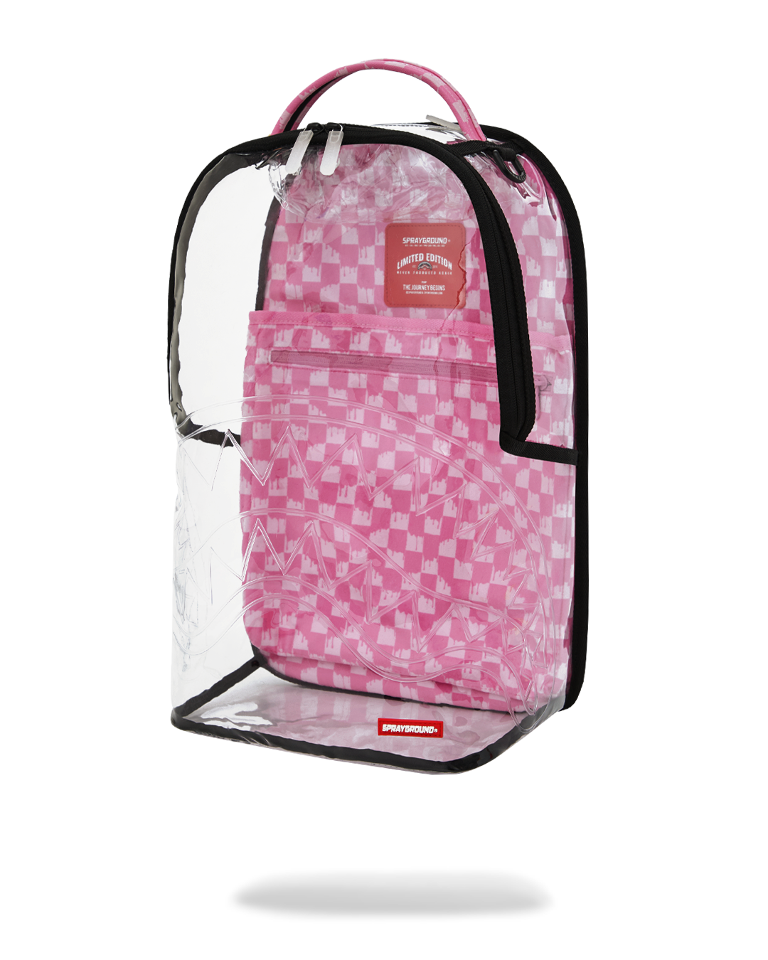 Limited Edition CLEAR DLX BACKPACK - CHECKED OUT PINK DRIP