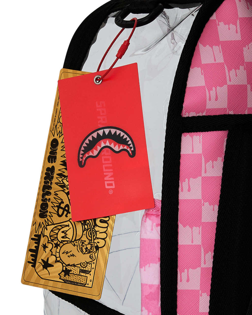 Limited Edition CLEAR DLX BACKPACK - CHECKED OUT PINK DRIP