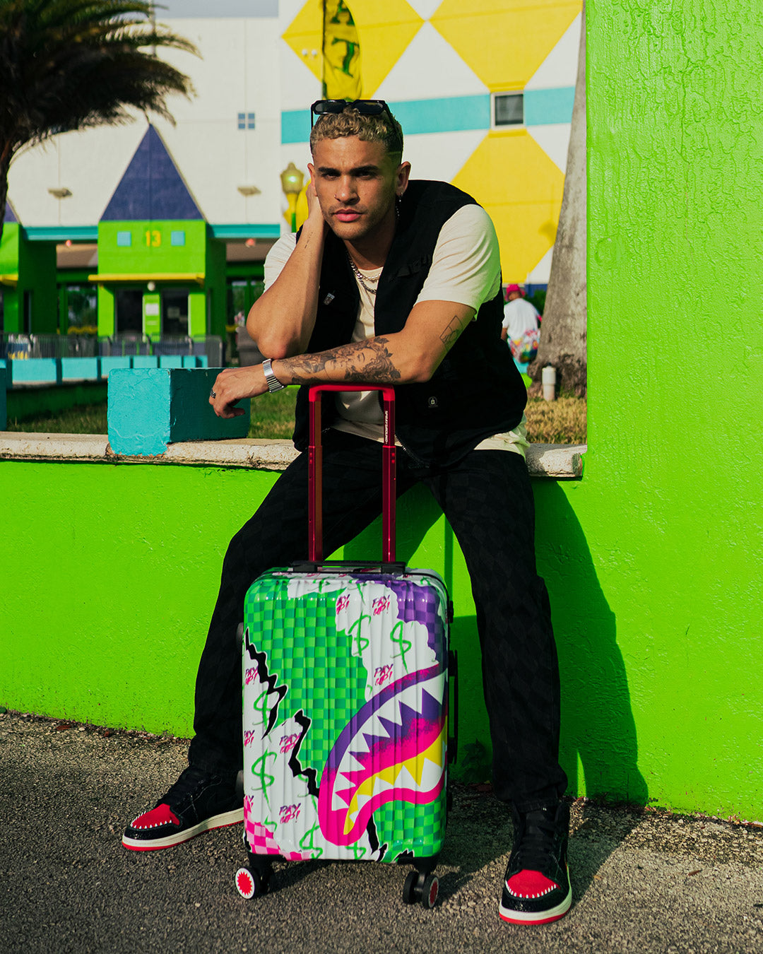 Limited Edition DREAMY TECHNICOLOR SHARKNAUTICS HARDSHELL CARRY-ON LUGGAGE