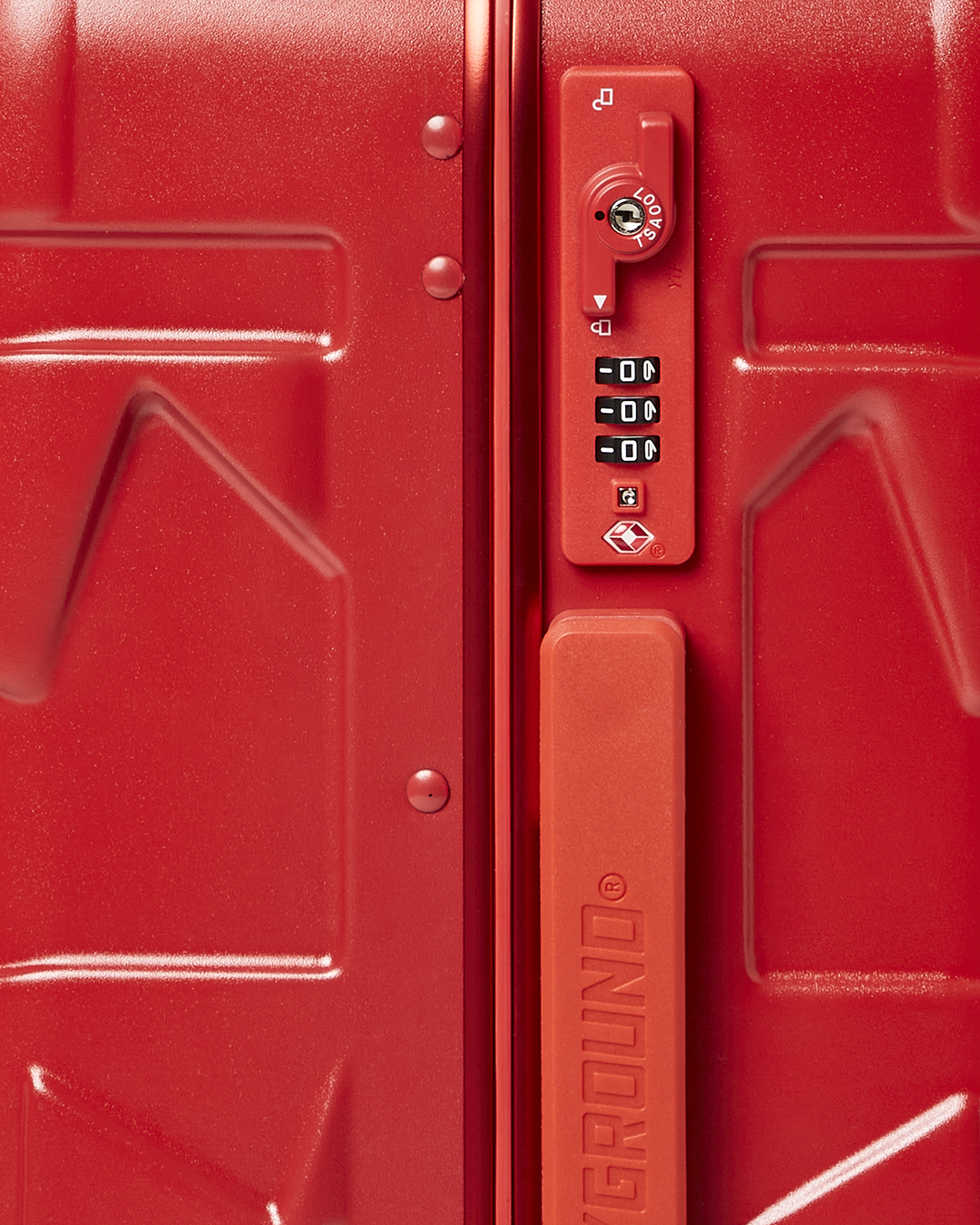 Limited Edition MOLDED SHARKITECTURE RED HARDSHELL CARRY-ON LUGGAGE
