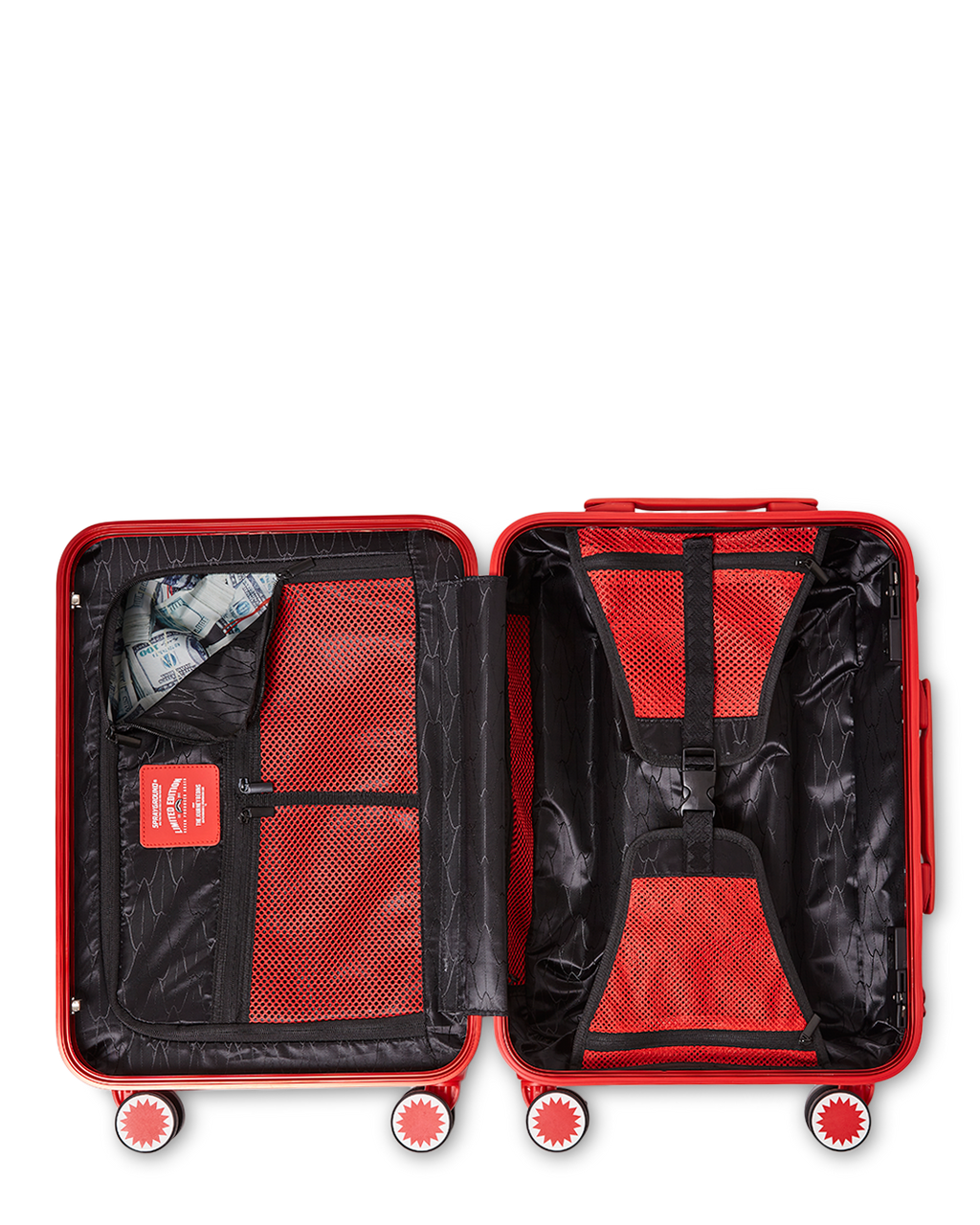 Limited Edition MOLDED SHARKITECTURE RED HARDSHELL CARRY-ON LUGGAGE