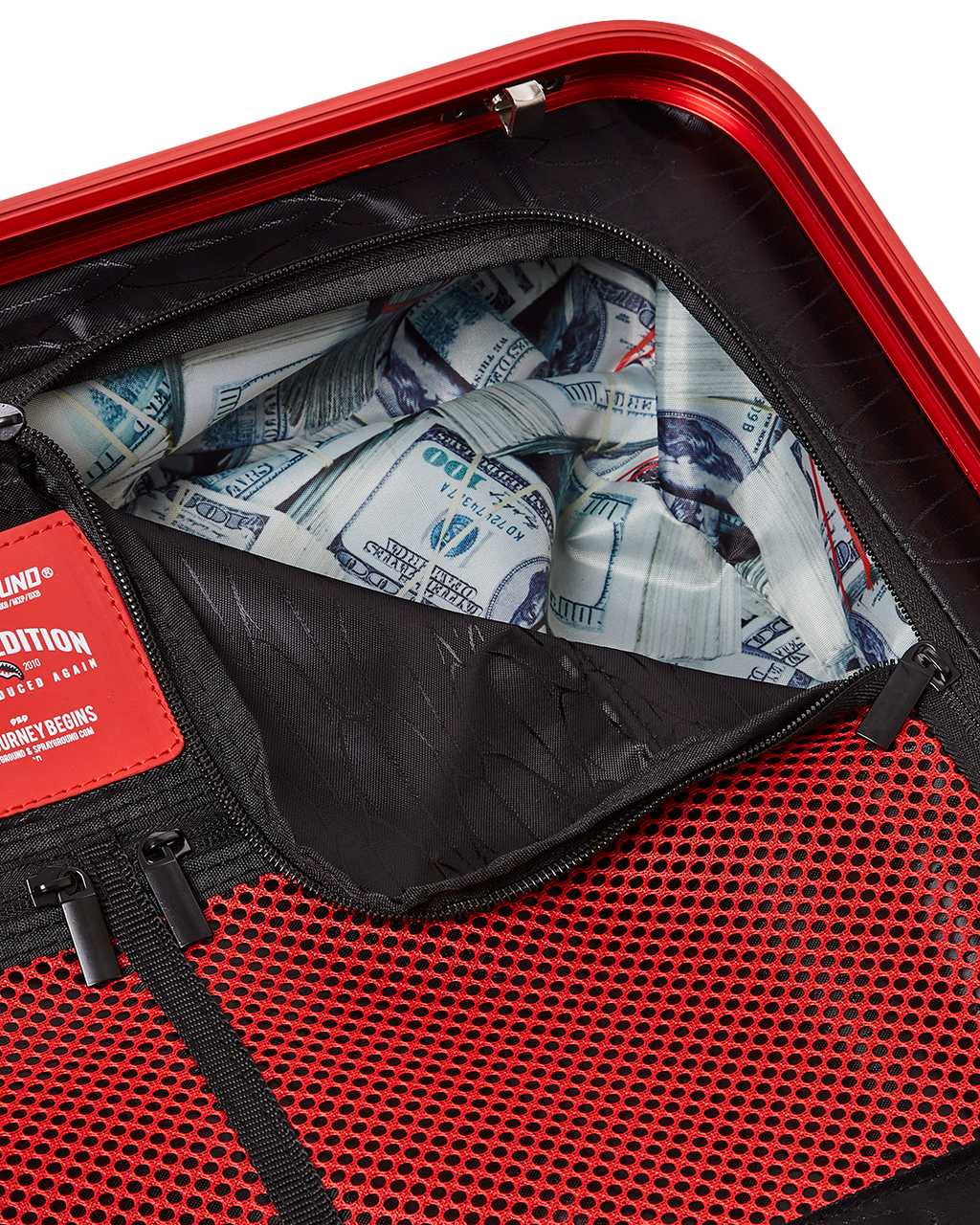 Limited Edition MOLDED SHARKITECTURE RED HARDSHELL CARRY-ON LUGGAGE