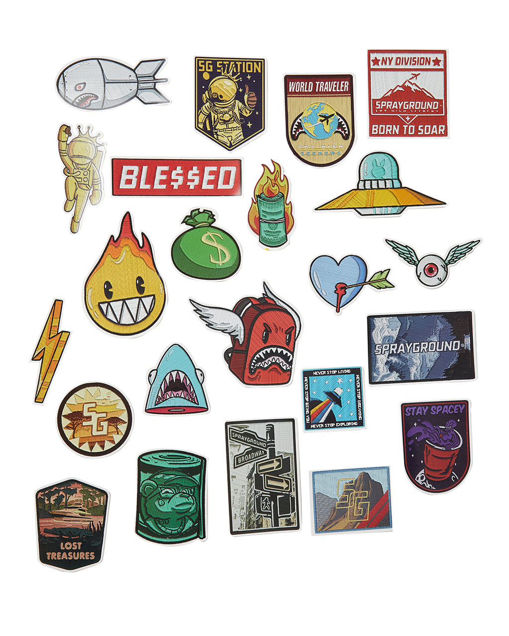 Limited Edition THE JOURNEY BEGINS SHARKITECTURE CARRY-ON LUGGAGE BLACK WITH EXTRA STICKERS