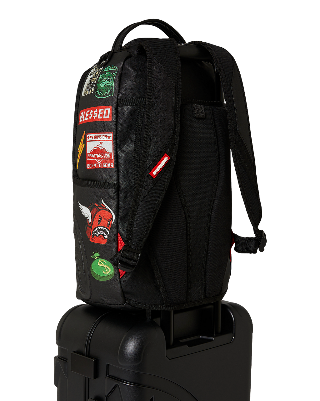 Limited Edition THE JOURNEY BEGINS SHARKITECTURE CARRY-ON LUGGAGE BLACK WITH EXTRA STICKERS