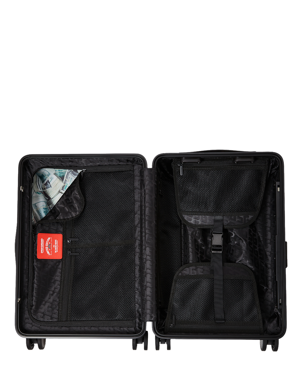 Limited Edition THE JOURNEY BEGINS SHARKITECTURE CARRY-ON LUGGAGE BLACK WITH EXTRA STICKERS