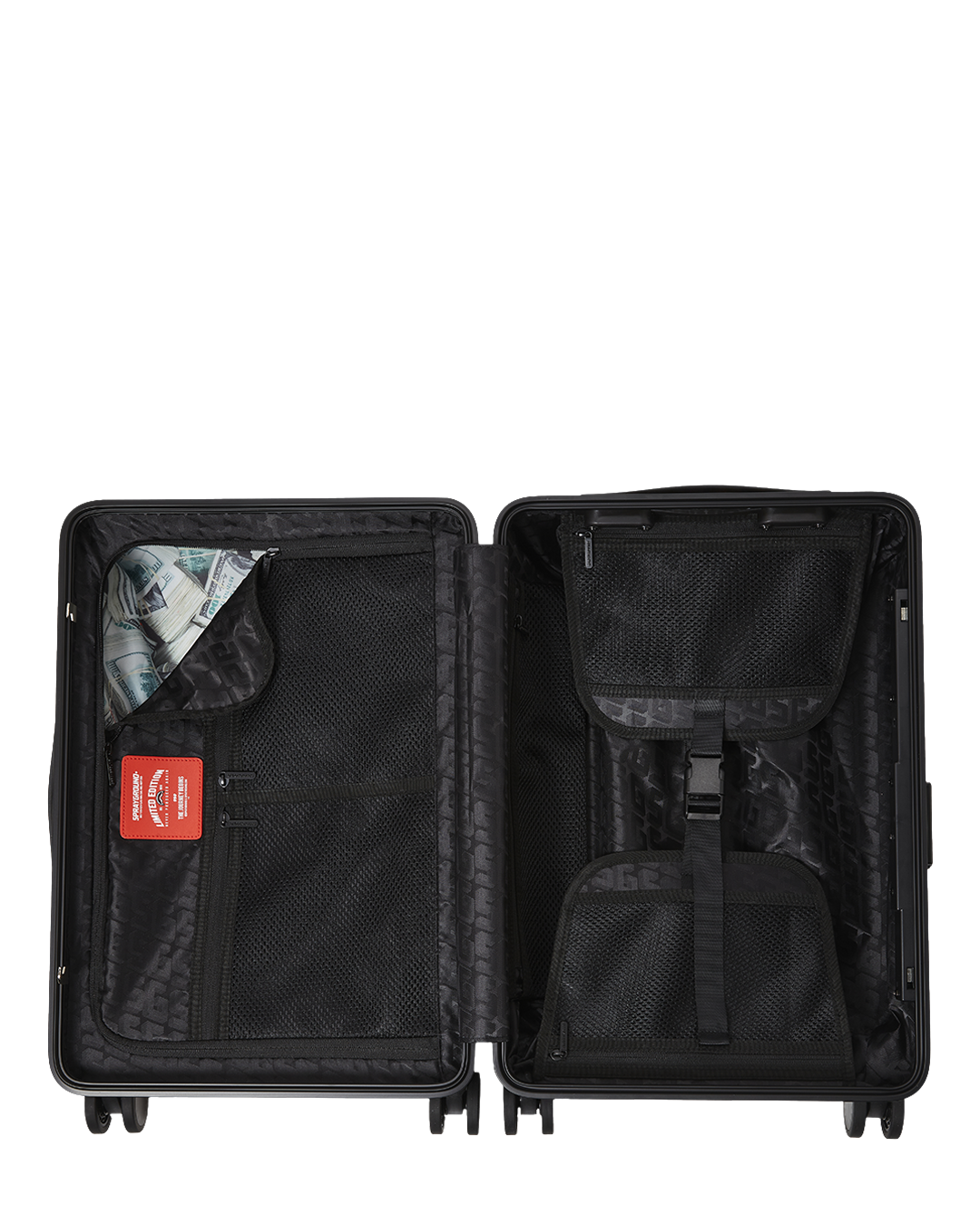 Limited Edition THE JOURNEY BEGINS SHARKITECTURE CARRY-ON LUGGAGE BLACK WITH EXTRA STICKERS
