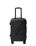 Limited Edition THE JOURNEY BEGINS SHARKITECTURE CARRY-ON LUGGAGE BLACK WITH EXTRA STICKERS