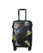 Limited Edition THE JOURNEY BEGINS SHARKITECTURE CARRY-ON LUGGAGE BLACK WITH EXTRA STICKERS