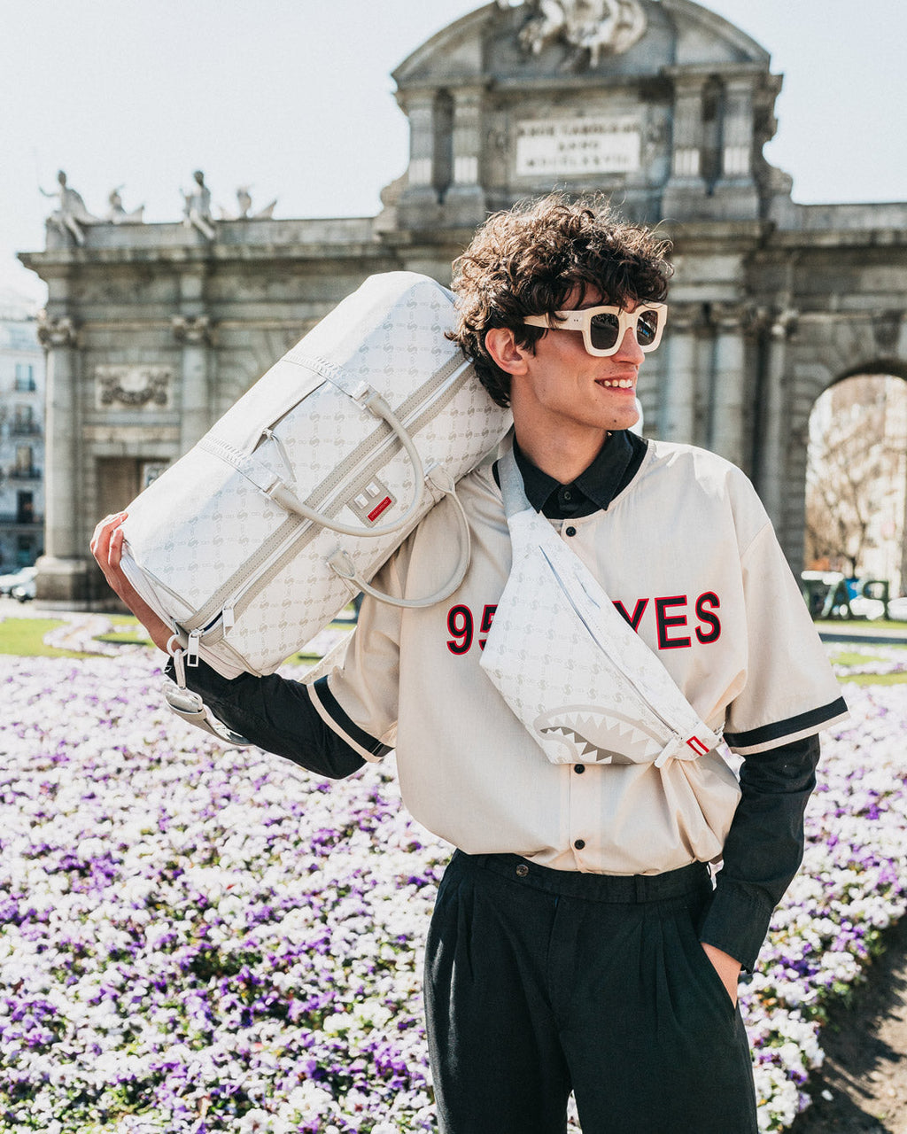 Limited Edition MONEY PATTERN POWDER EMPEROR DUFFLE