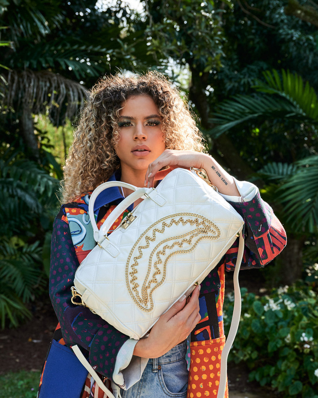 Limited Edition RIVIERA LE BLANC GOLD CHAIN SHARK MINI DUFFLE