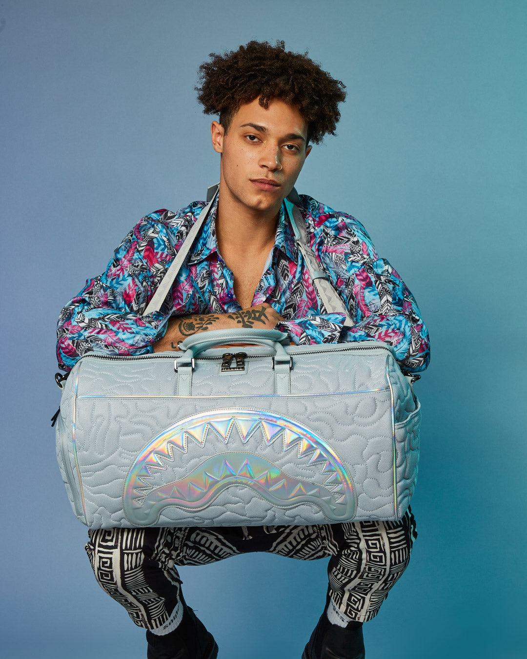 Limited Edition MIRASHAKU IRIDESCENT QUILT DUFFLE