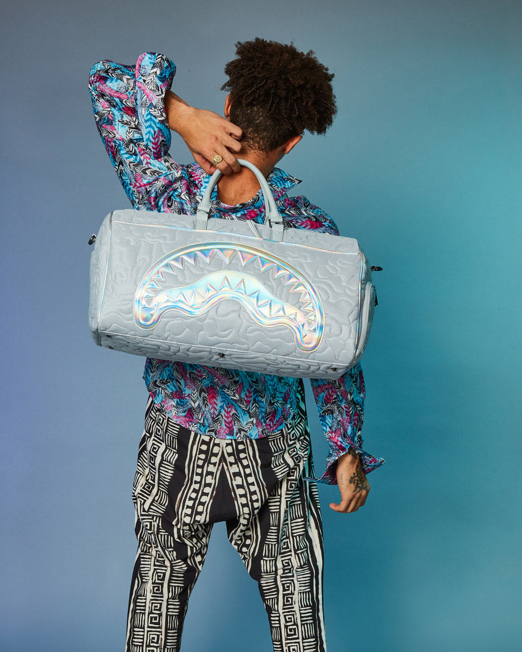 Limited Edition MIRASHAKU IRIDESCENT QUILT DUFFLE