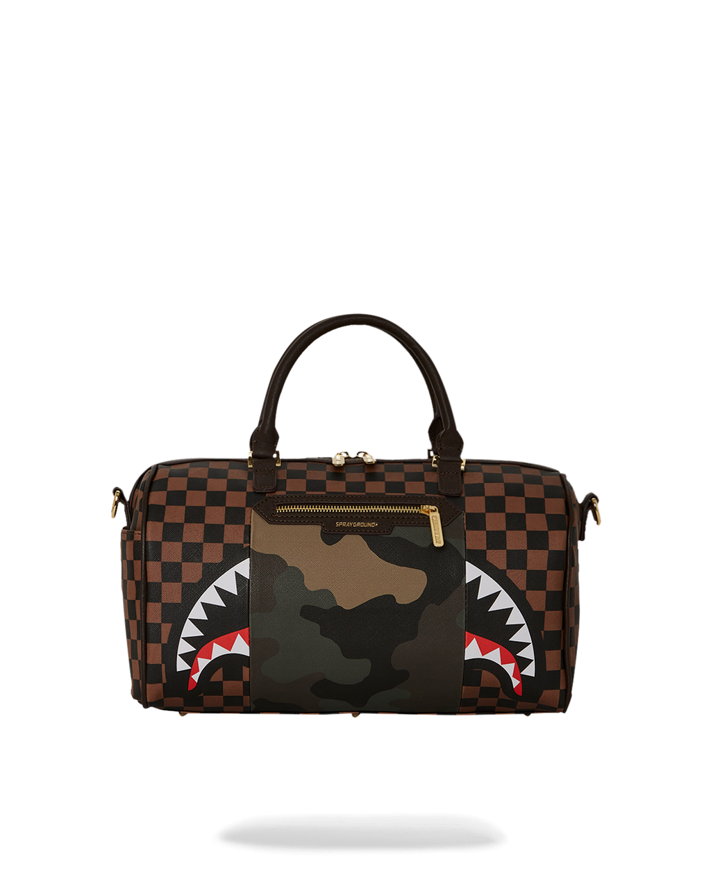 Limited Edition EXTERIOR GOLD ZIP POCKET SHARKS IN PARIS MINI DUFFLE