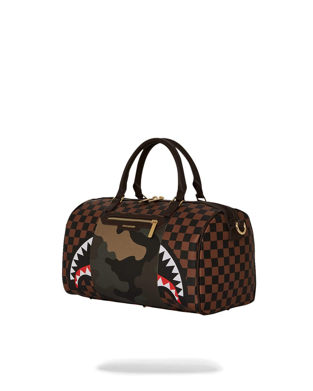 Limited Edition EXTERIOR GOLD ZIP POCKET SHARKS IN PARIS MINI DUFFLE