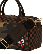 Limited Edition EXTERIOR GOLD ZIP POCKET SHARKS IN PARIS MINI DUFFLE