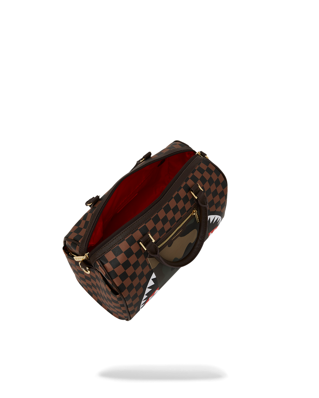 Limited Edition EXTERIOR GOLD ZIP POCKET SHARKS IN PARIS MINI DUFFLE