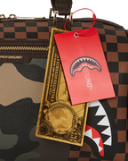 Limited Edition EXTERIOR GOLD ZIP POCKET SHARKS IN PARIS MINI DUFFLE