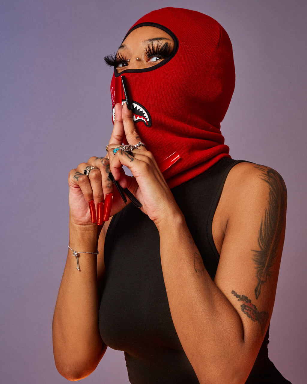 Limited Edition SHARK CENTRAL SKI MASK RED