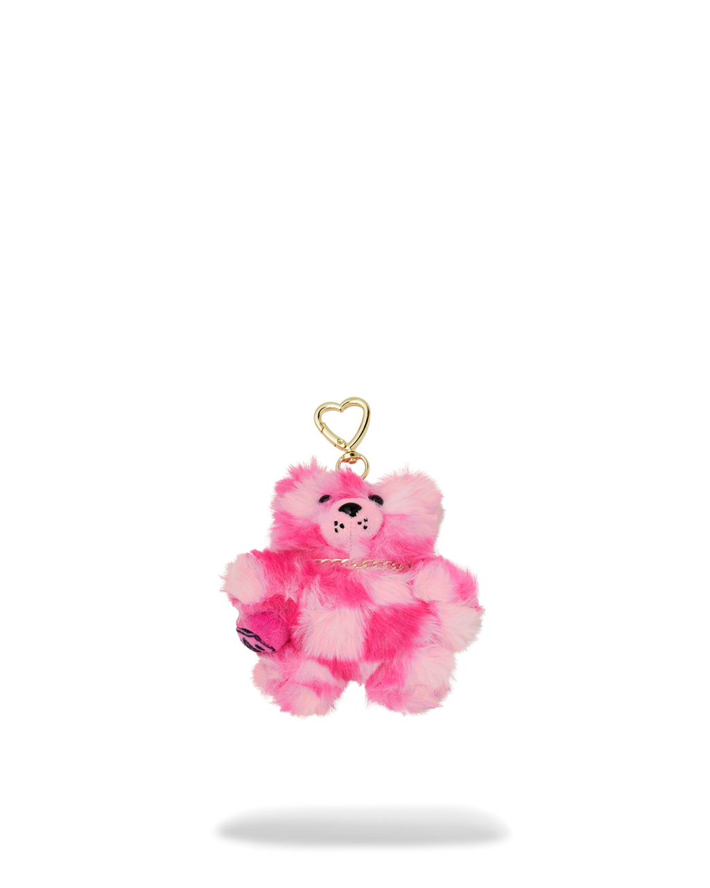 Limited Edition FURZILLA SHARK PINK CHECK KEYCHAIN