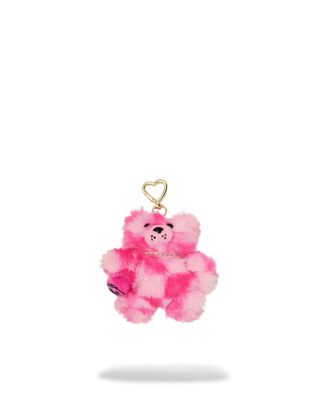 Limited Edition FURZILLA SHARK PINK CHECK KEYCHAIN