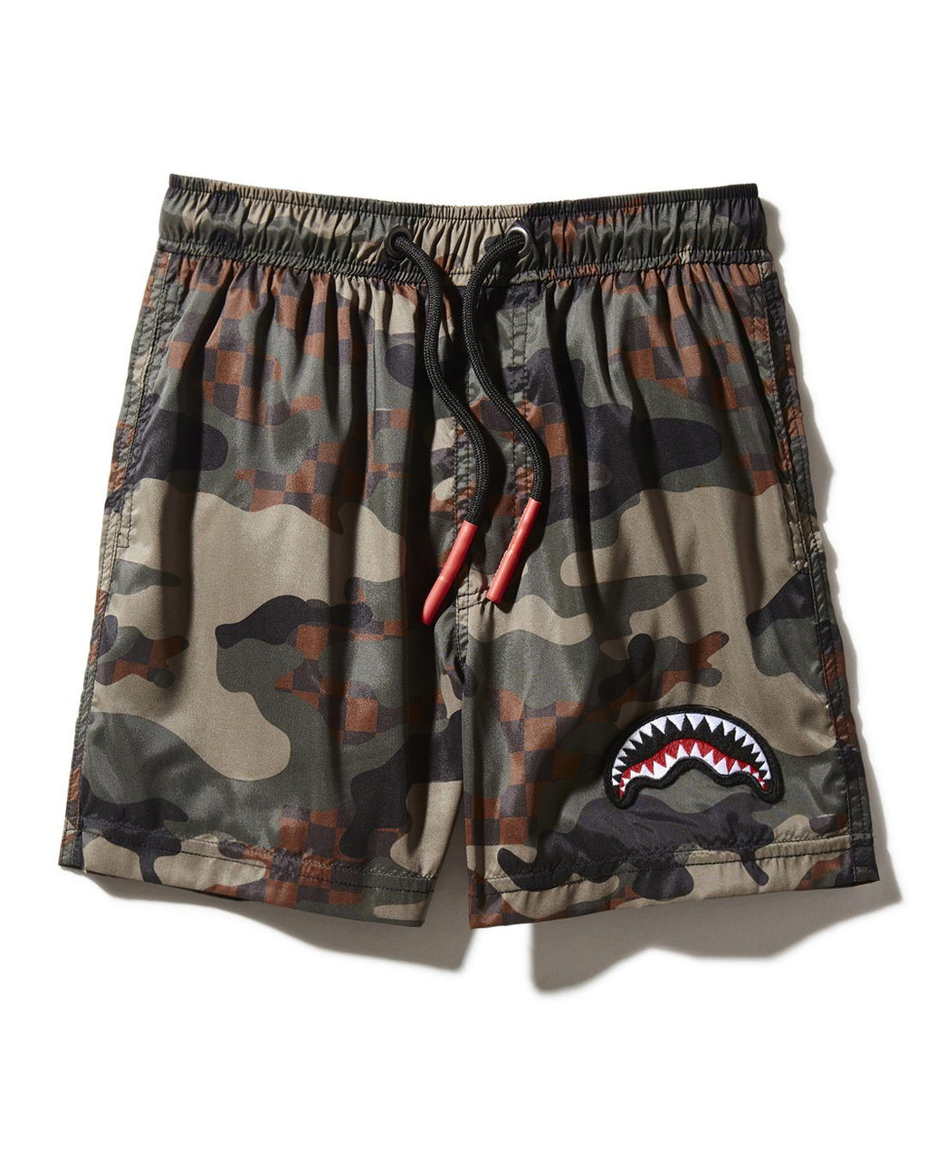 Limited Edition KIDS CAMO CHECKERED SWIM TRUNKS