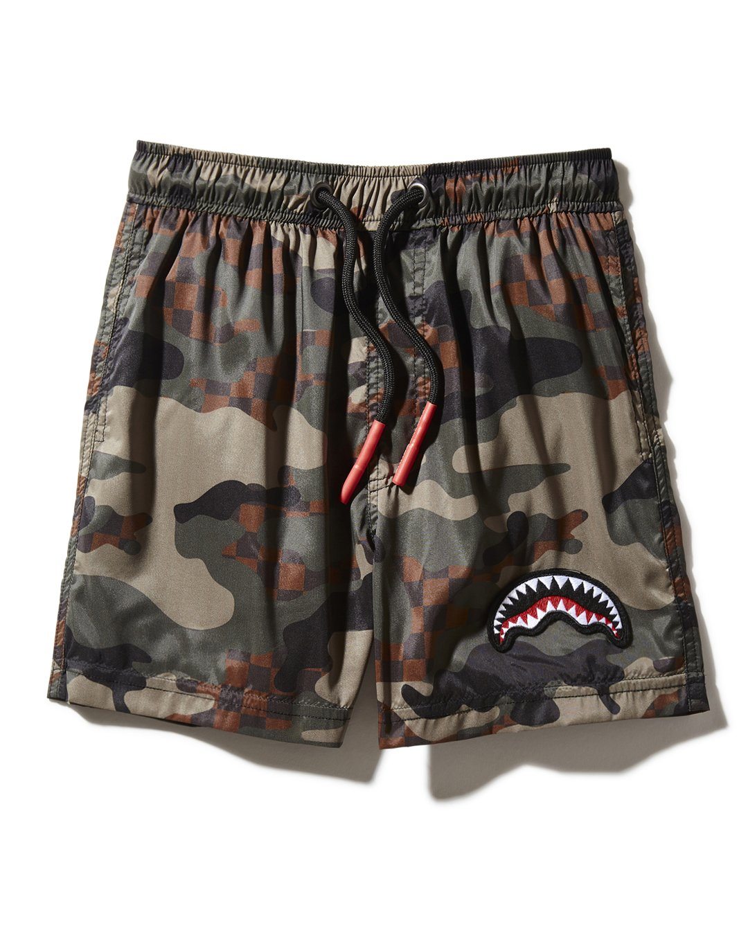 Limited Edition KIDS CAMO CHECKERED SWIM TRUNKS