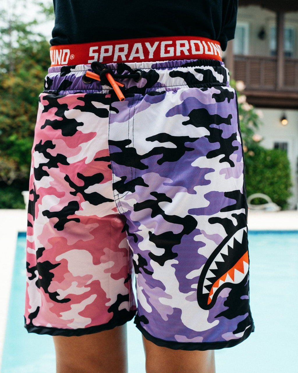 Limited Edition KIDS SPLIT CAMO SWIM TRUNKS