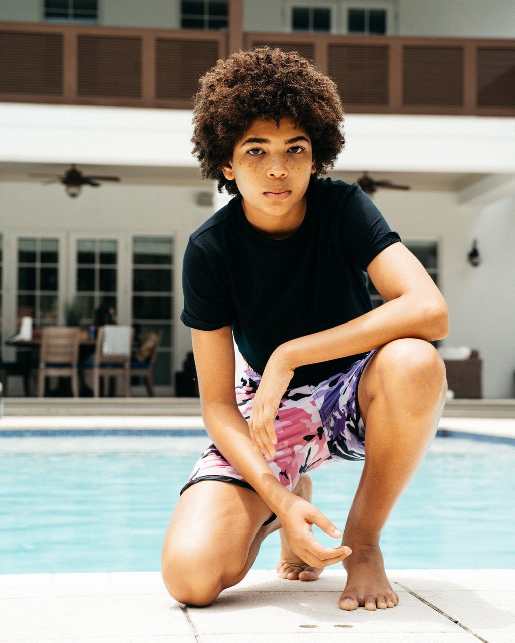 Limited Edition KIDS SPLIT CAMO SWIM TRUNKS