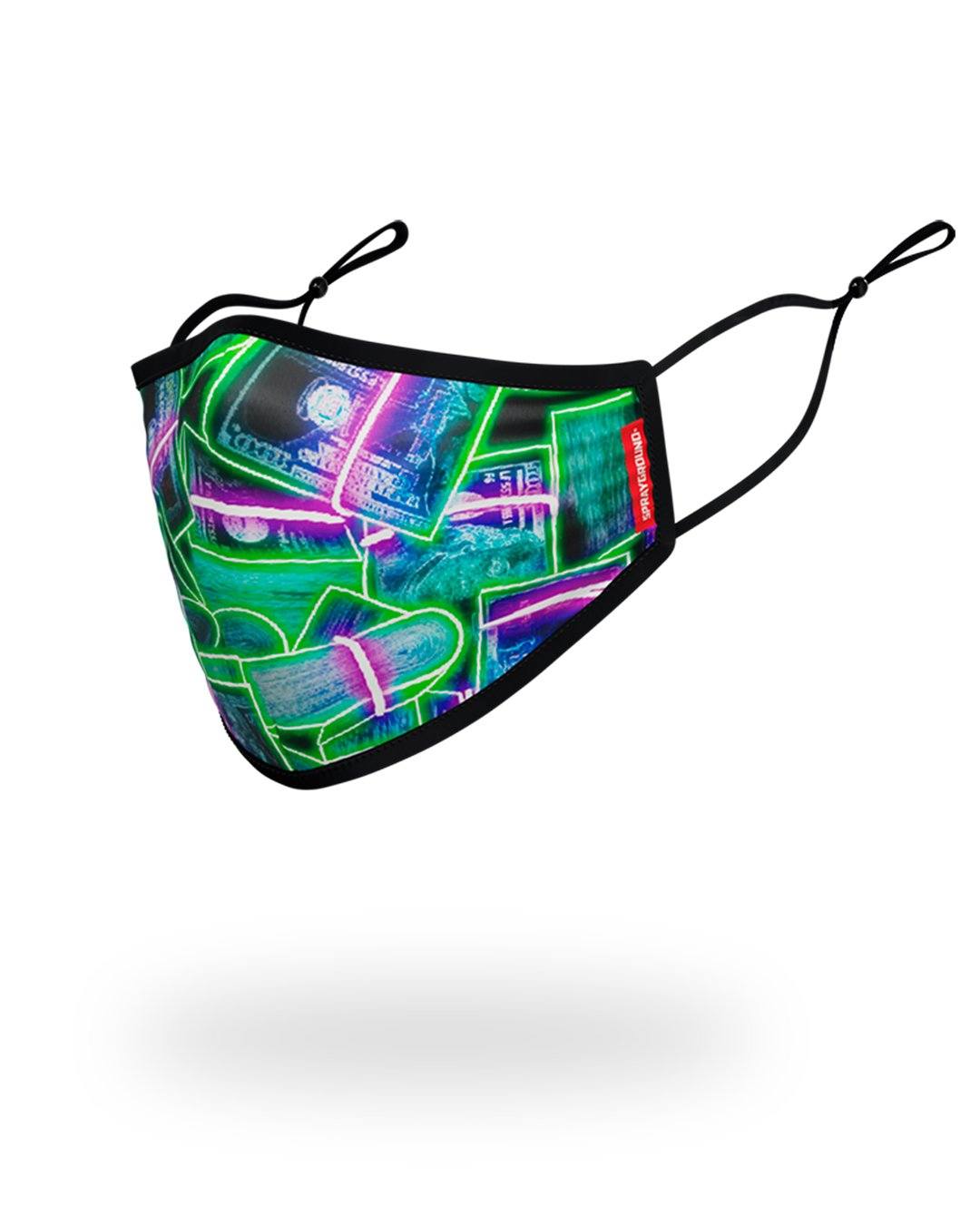 Limited Edition ADULT NEON MONEY FORM FITTING FACE MASK