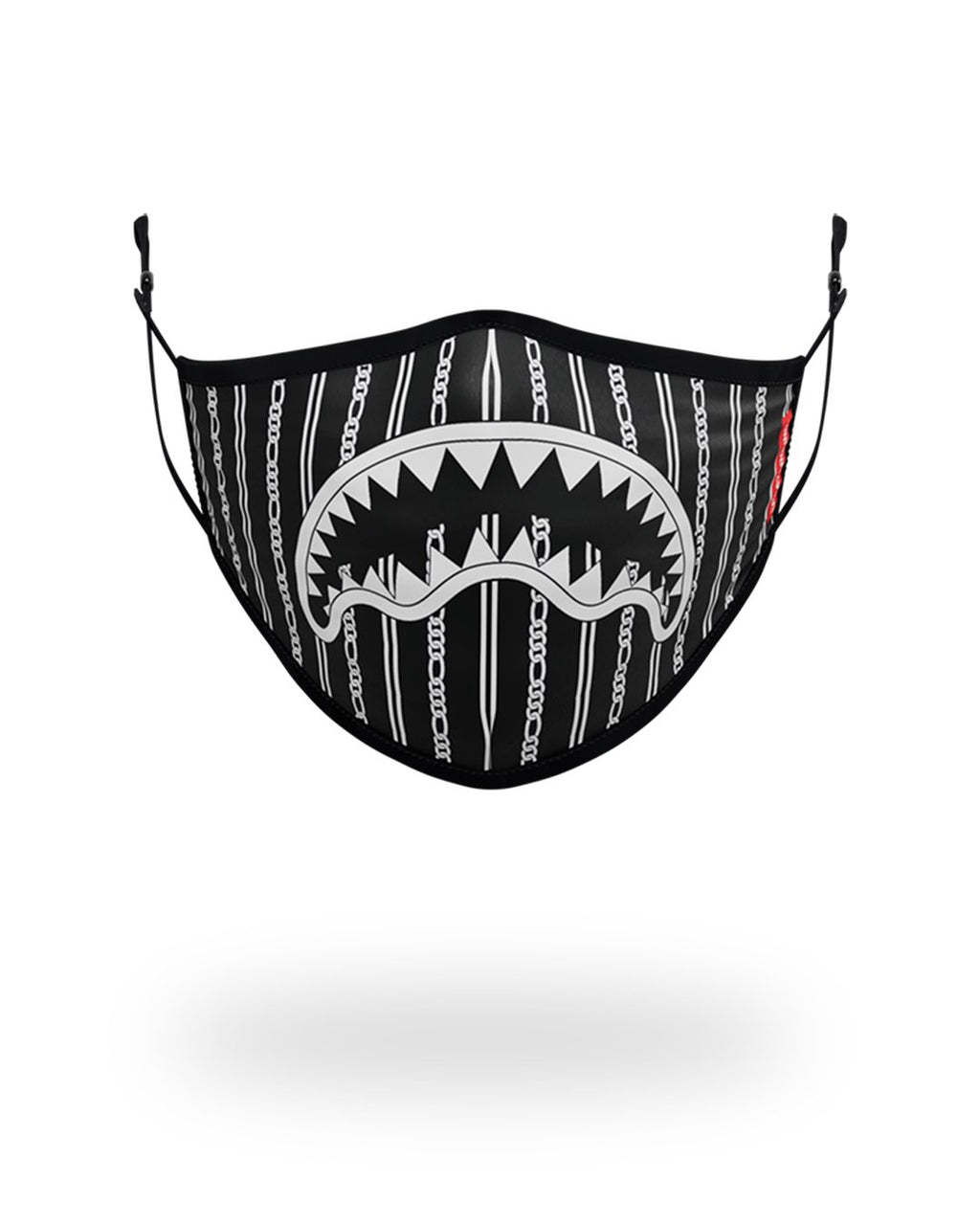 Limited Edition ADULT REVERSE SHARKS IN PARIS BLACK FORM FITTING FACE MASK