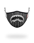 Limited Edition ADULT REVERSE SHARKS IN PARIS BLACK FORM FITTING FACE MASK