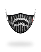 Limited Edition ADULT REVERSE SHARKS IN PARIS BLACK FORM FITTING FACE MASK