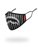 Limited Edition ADULT REVERSE SHARKS IN PARIS BLACK FORM FITTING FACE MASK