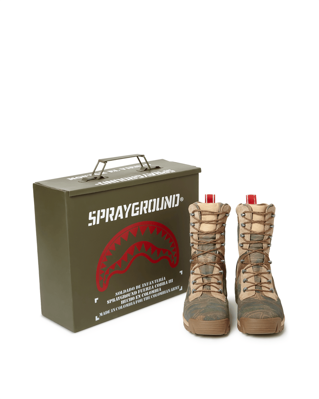 Limited Edition CAMO TERRAIN FUERZA COBRA PARATROOPER BOOTS - MADE IN COLOMBIA NUMBERED 1280 PAIRS