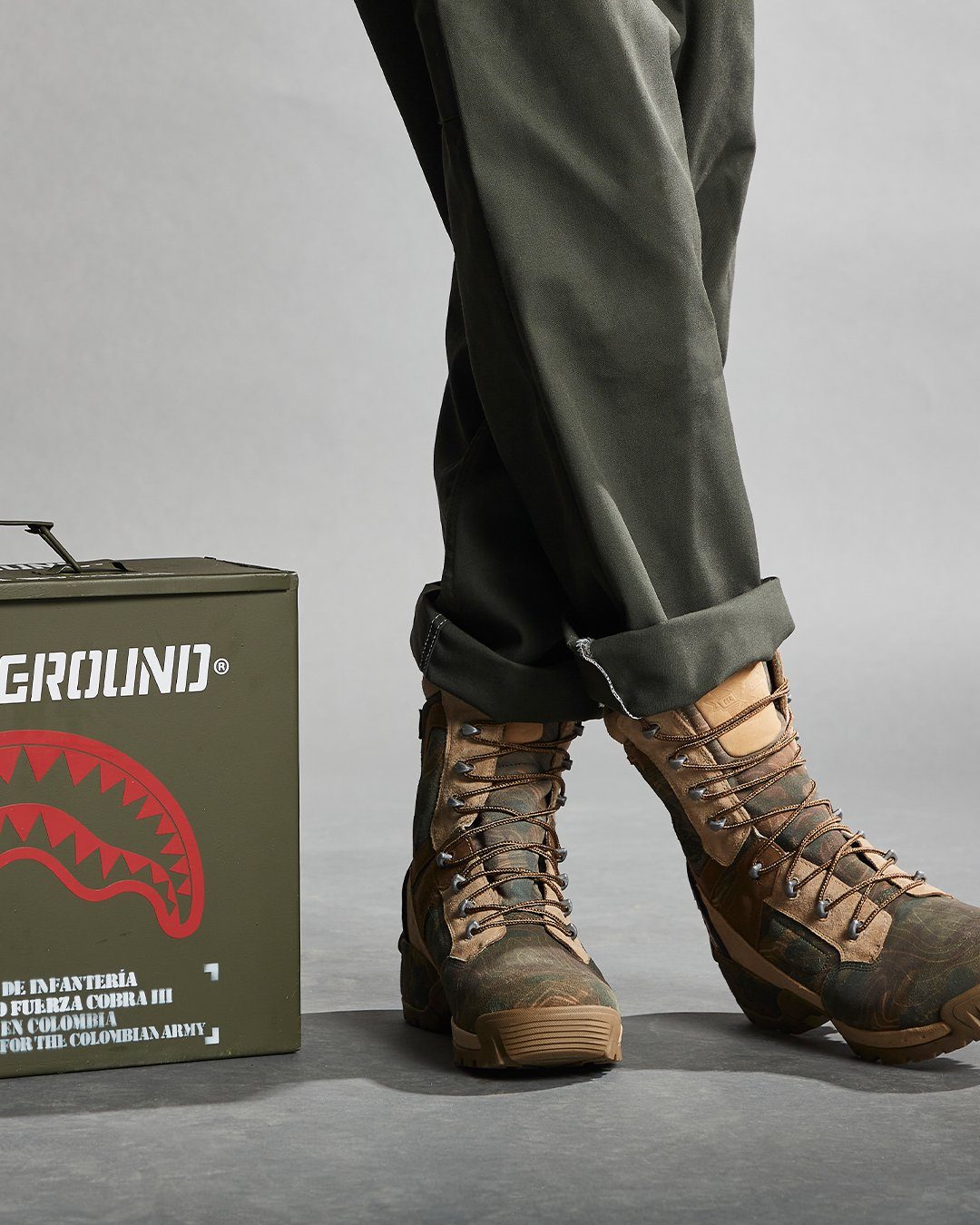 Limited Edition CAMO TERRAIN FUERZA COBRA PARATROOPER BOOTS - MADE IN COLOMBIA NUMBERED 1280 PAIRS