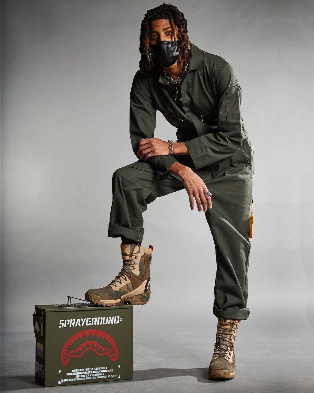 Limited Edition CAMO TERRAIN FUERZA COBRA PARATROOPER BOOTS - MADE IN COLOMBIA NUMBERED 1280 PAIRS