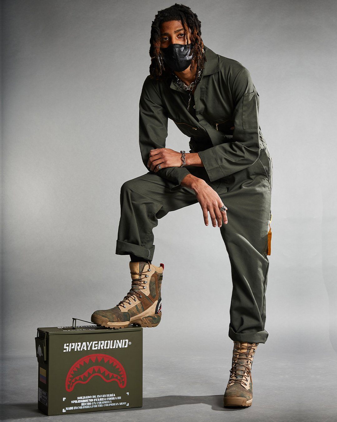 Limited Edition CAMO TERRAIN FUERZA COBRA PARATROOPER BOOTS - MADE IN COLOMBIA NUMBERED 1280 PAIRS