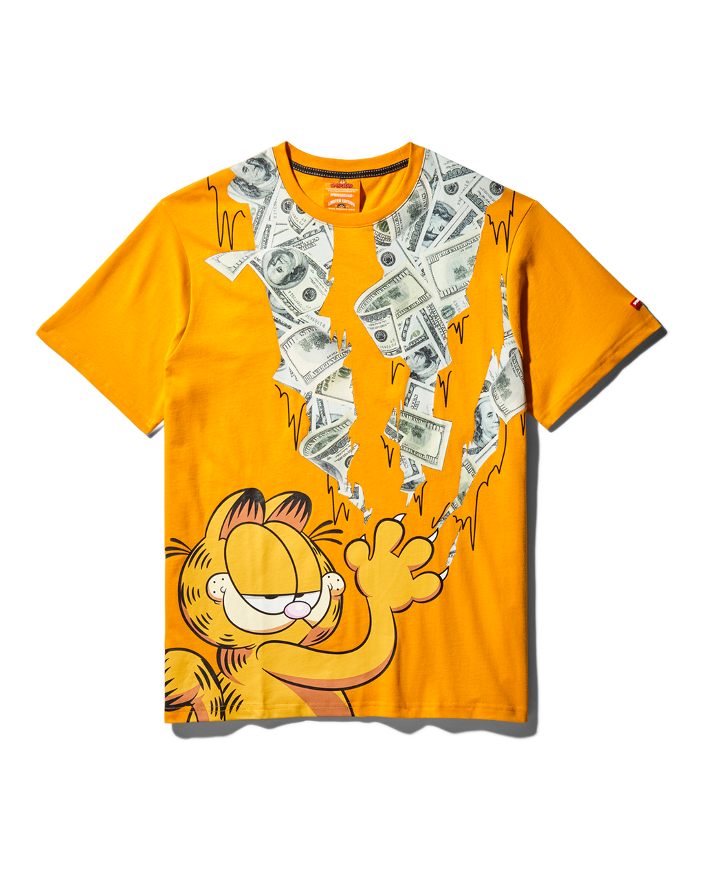 Limited Edition GARFIELD CAT STRATCH GRAPHIC T-SHIRT ORANGE