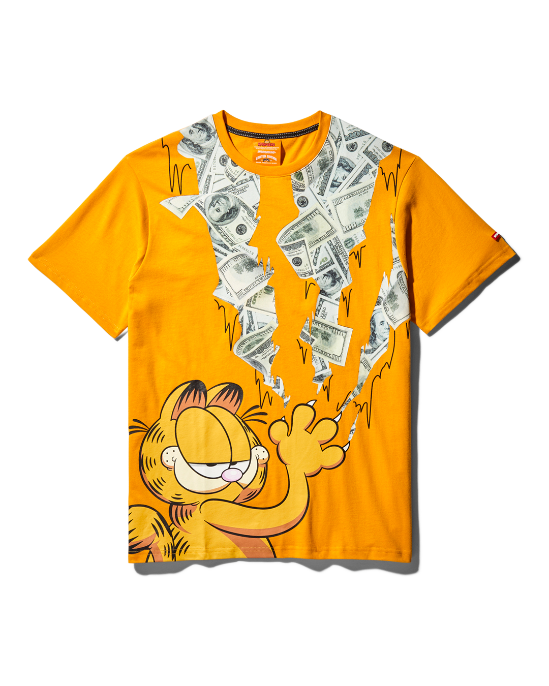 Limited Edition GARFIELD CAT STRATCH GRAPHIC T-SHIRT ORANGE