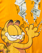 Limited Edition GARFIELD CAT STRATCH GRAPHIC T-SHIRT ORANGE